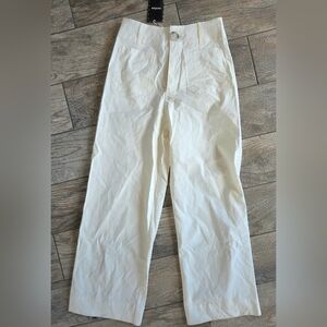 Nwt Wideleg White Womens Dress Pants Sz 26 2 Trousers